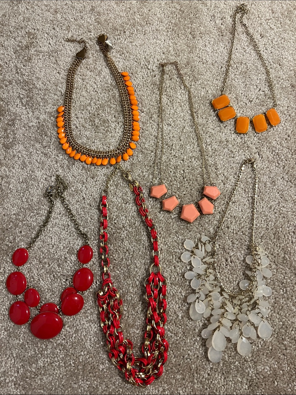 Bundle of six fun statement necklaces